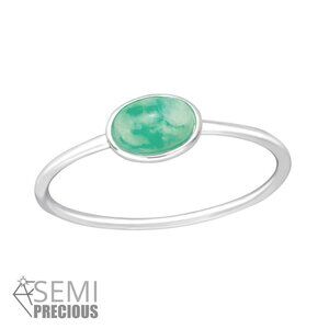 925 Sterling Silver Amazonite Ring
